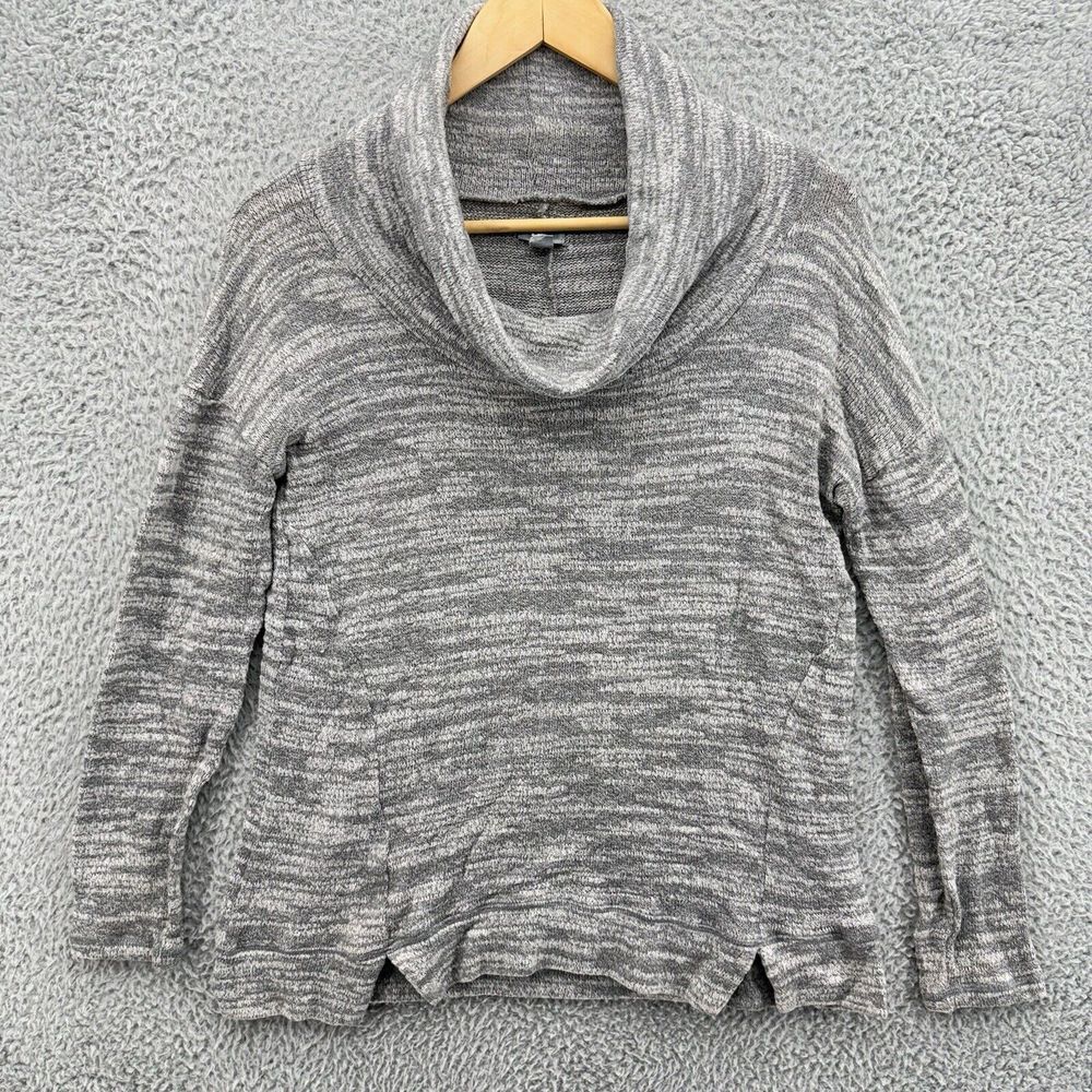 Aerie Womens XS Heather Gray Cowl‎ Neck Tunic Long Sleeve Jersey Knit Sweater